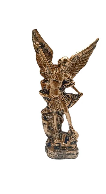 600102130-03 San Miguel Arcángel – Color Bronce 12 cm - Imagen 1