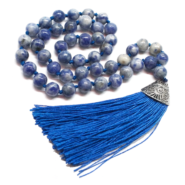 Japa Mala de Sodalita – 45 Cuentas para Códigos Sagrados