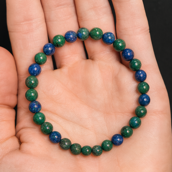 Pulsera de Azurita – Bola de 6 mm