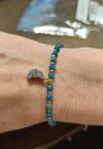 Pulsera de Apatito Facetado con Dije Luna - Imagen 2
