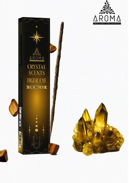 Incienso Ojo de Tigre Aroma Crystal Scents – Fuerza, Protección y Confianza