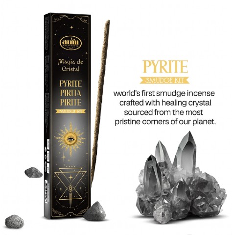 Incienso Pirita Aroma Crystal Scents – Prosperidad y Energía Protectora