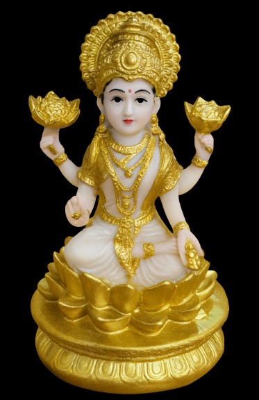 Estatua de Lakshmi – Diosa de la Riqueza y la Prosperidad (11 cm)