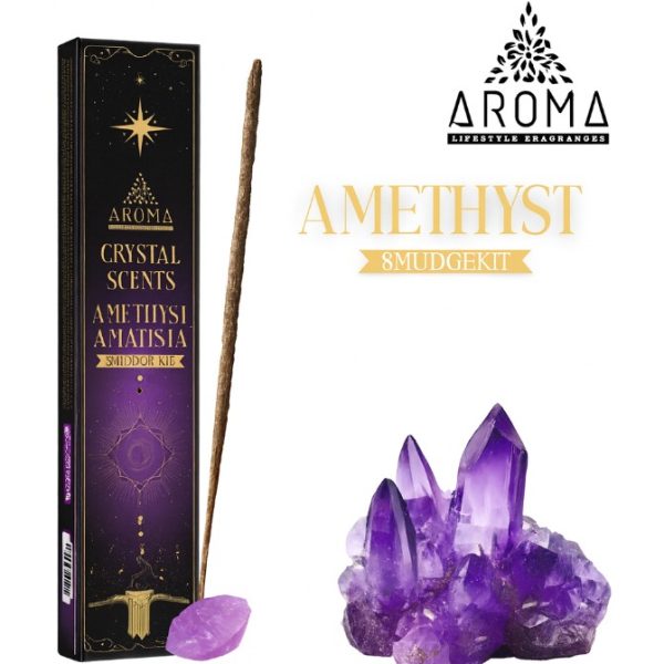 Incienso Amatista Aroma Crystal Scents – Energía y Protección Espiritual