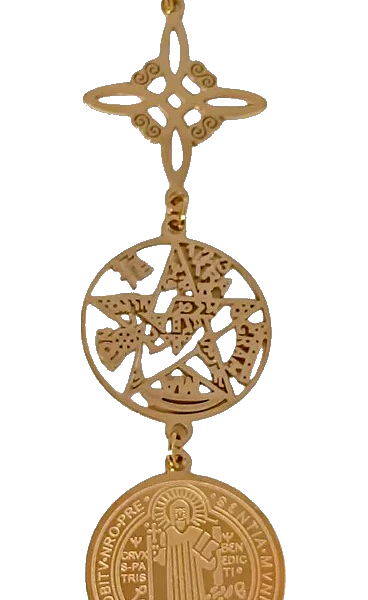 COLLAR ACERO DORADO TRIPLE PROTECCIÓN