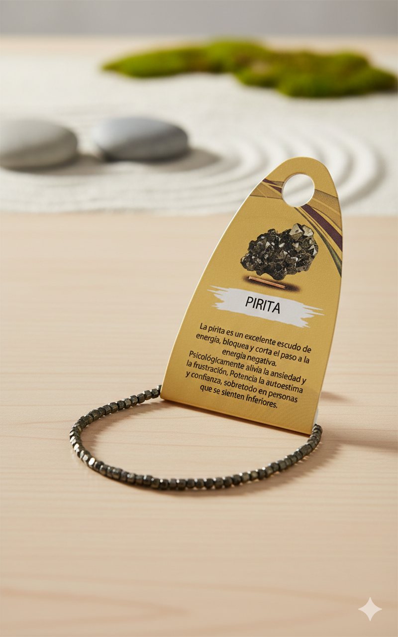 Gemini_Generated_Image_2359ek2359ek2359 Pulsera de Pirita Facetada: Abundancia, Escudo y Confianza - Imagen 1