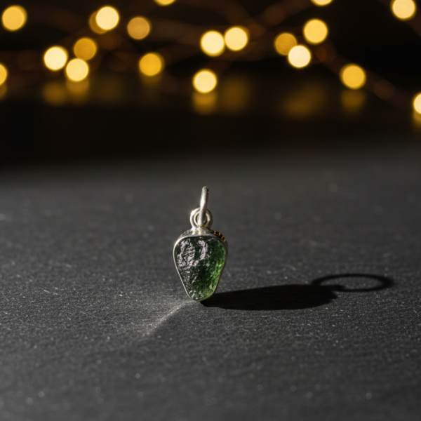 Colgante de Moldavita Pura (1.56g) – Esencia Estelar y Protección
