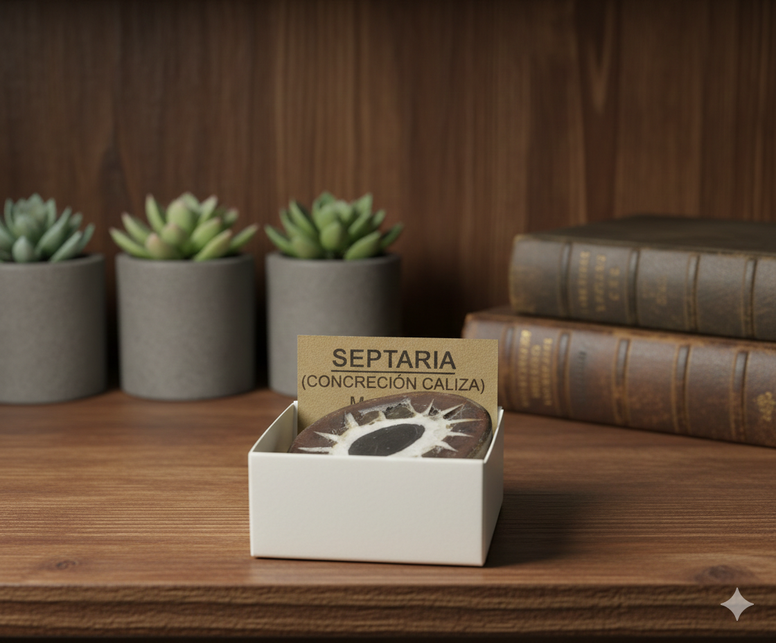 Gemini_Generated_Image_fiqpdzfiqpdzfiqp Septaria (Concreción Caliza) – La Piedra del Dragón y el Equilibrio Terrenal - Imagen 1