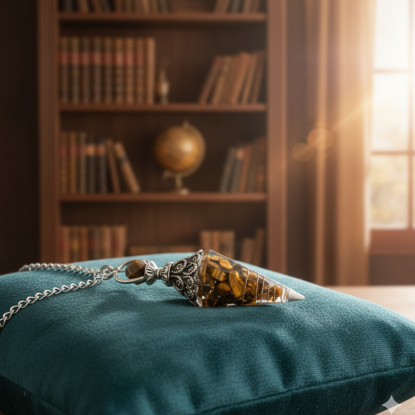 Péndulo de Orgonita: Ojo de Tigre (Poder de Decisión y Protección)