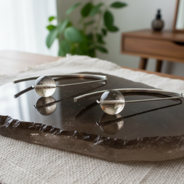 Pendientes de Plata y Citrino Natural