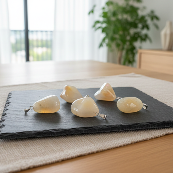 Colgante de Cuarzo Aqua Aura – Amuleto de Comunicación y Paz (15-20mm)