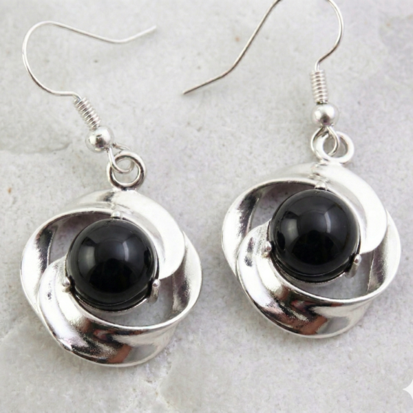 Pendientes Spiral Harmony – Colección Minerales Naturales