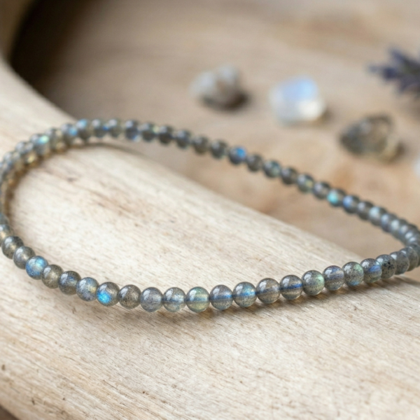 Pulsera Labradorita Natural (Cuentas 2mm)