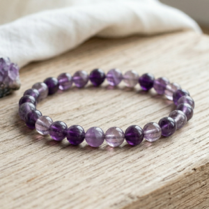 Pulsera de Amatista Natural(Esferas de 6 mm)