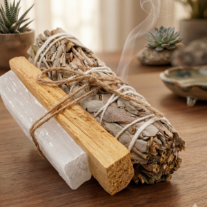 Kit de Limpieza Energética: Sahumerio, Palo Santo y Selenita