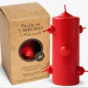 Velón de 7 Mechas Rojo: Liberación de Ataduras Emocionales y Lazos Tóxicos