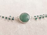 Pulsera  de Esmeralda con Baño de Plata - Imagen 3