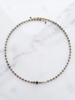 Gargantilla de Hematite con Baño de Oro de 18K