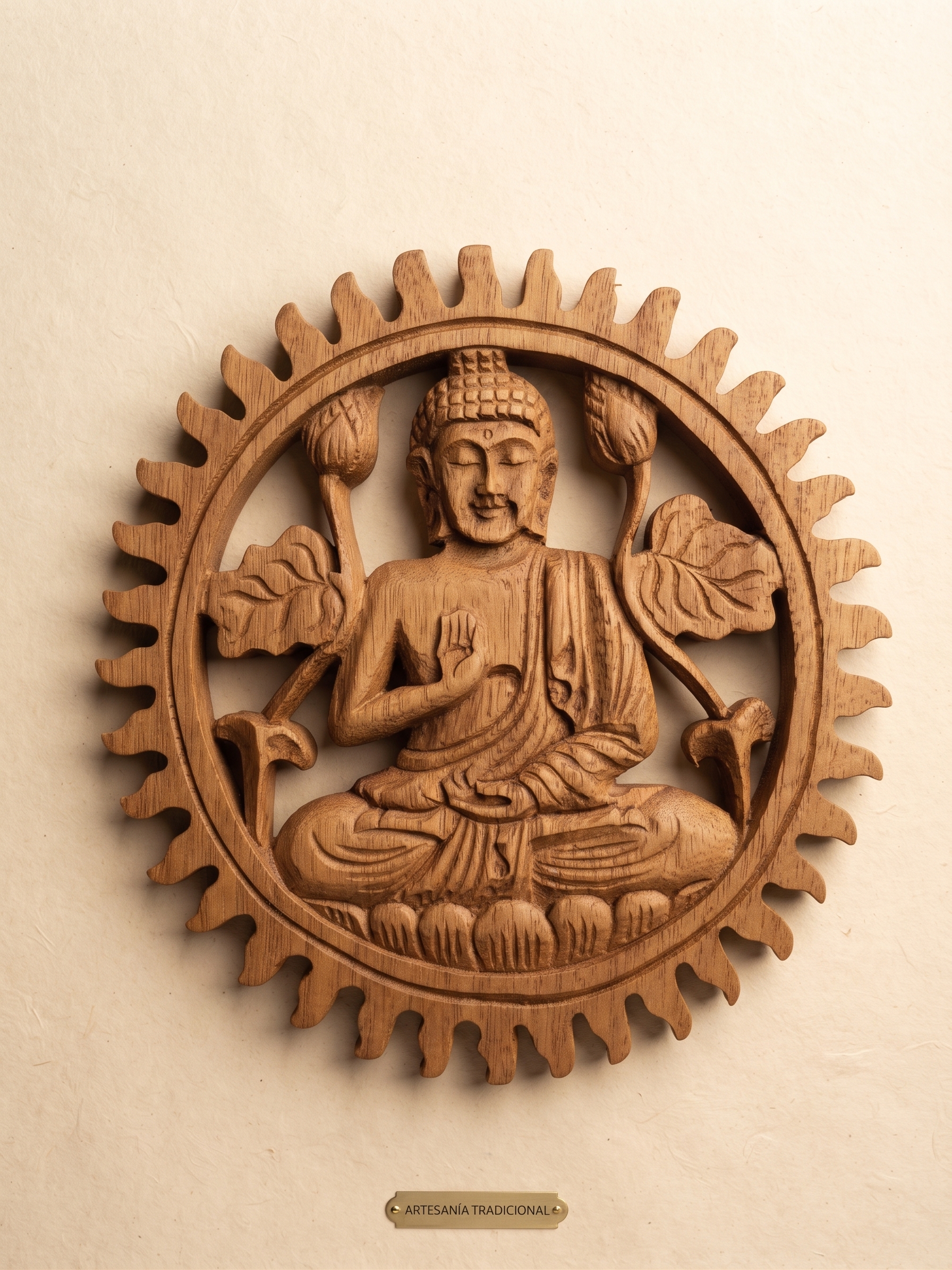 Gemini_Generated_Image_j1zc4jj1zc4jj1zc Relieve de Buda Radiante (15 cm) - Imagen 1