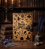 Grimorio de Cuero "My Book of Spells" (Libro de Hechizos)