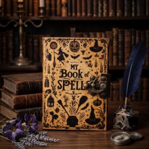 Grimorio de Cuero "My Book of Spells" (Libro de Hechizos)