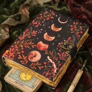 Grimorio de Cuero "Fases Lunares & Jardín Nocturno"