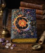 Grimorio de Cuero "Sol y Luna Psicológico & Flora Mística"
