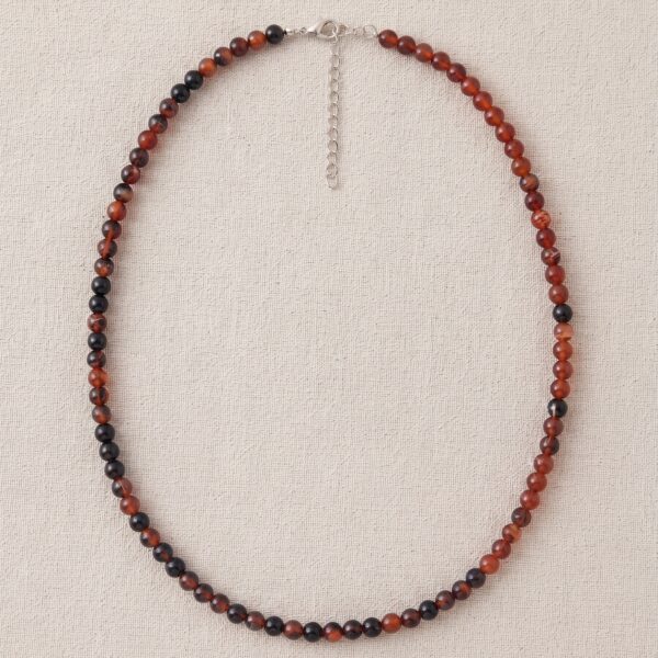 Collar / Gargantilla de Ágata Sardónice Natural con Cierre de Acero