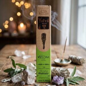 Incienso Massala Yatra Naturals - Salvia Blanca / White Sage (15g)