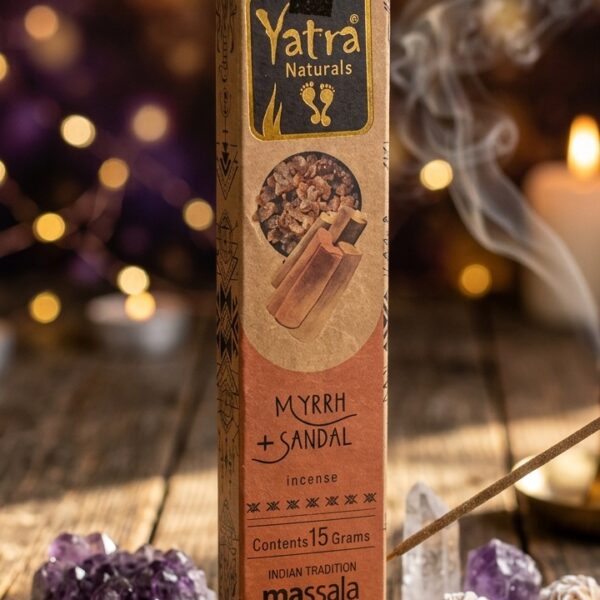 Incienso Massala Yatra Naturals - Mirra y Sándalo / Myrrh + Sandal (15g)