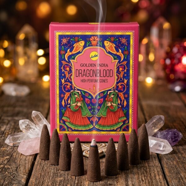Conos de Incienso de Flujo Inverso - Sangre de Dragón / Dragon Blood (Golden India)